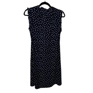 EUC Women’s Tommy Hilfiger Navy & White Polka Dot Sleeveless Dress Size 10